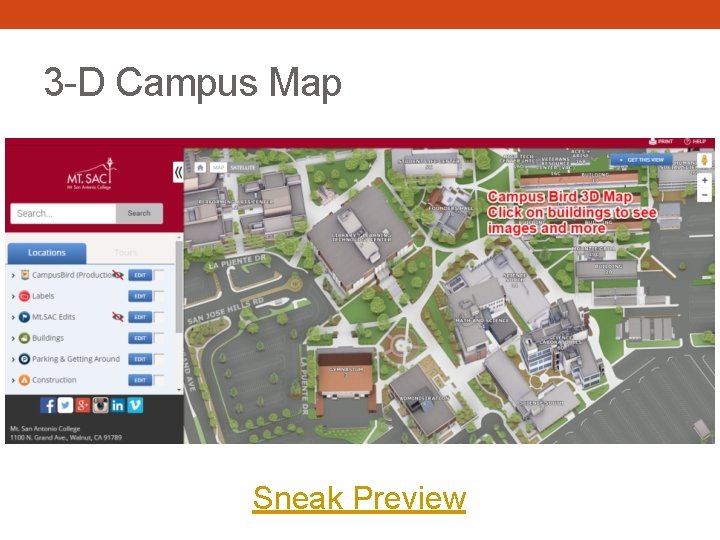 3 -D Campus Map Sneak Preview 