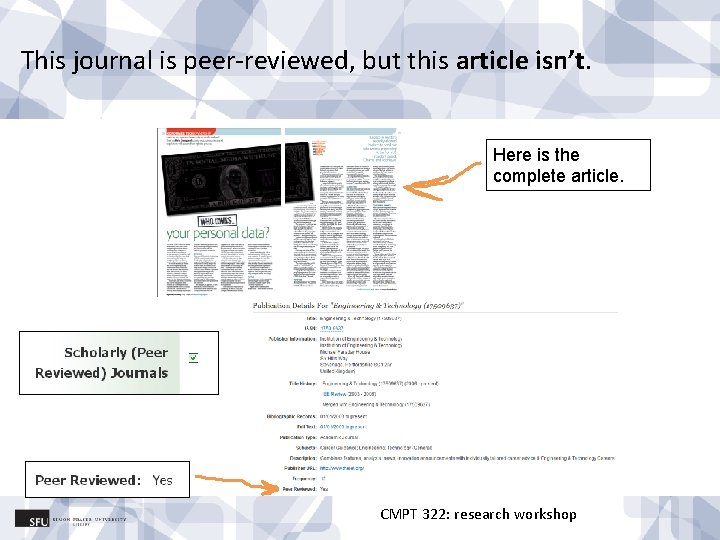 This journal is peer-reviewed, but this article isn’t. Here is the complete article. CMPT