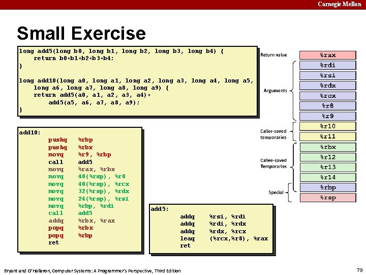 Carnegie Mellon Small Exercise long add 5(long b 0, long b 1, long b