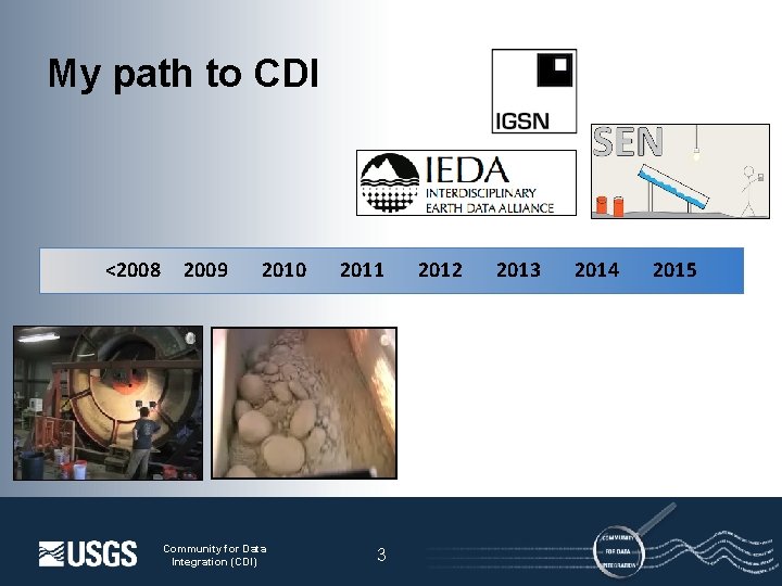 My path to CDI <2008 2009 2010 2011 Community for Data Integration (CDI) 3
