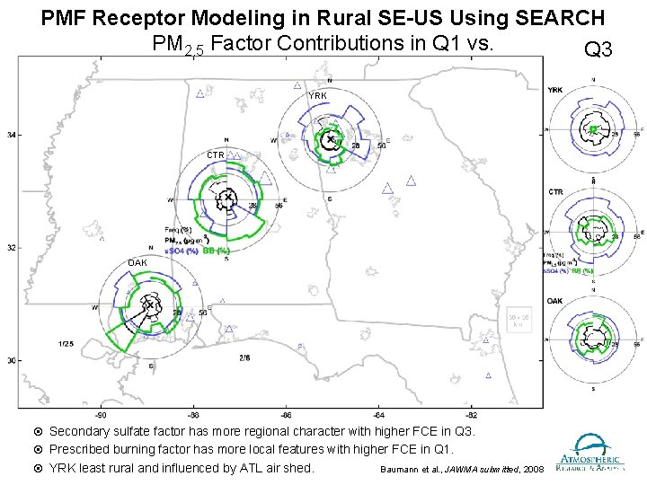 PMF Receptor Modeling in Rural SE-US Using SEARCH PM 2. 5 Factor Contributions in