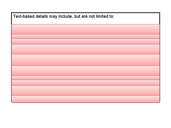 Text-based details may include, but are not limited to: A. Inventions are supposed to