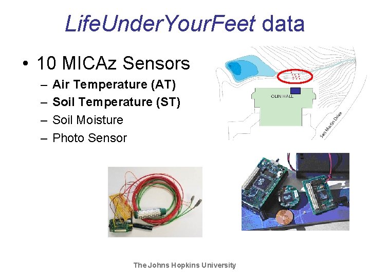 Life. Under. Your. Feet data • 10 MICAz Sensors – – Air Temperature (AT) Life. Under. Your. Feet data • 10 MICAz Sensors – – Air Temperature (AT)