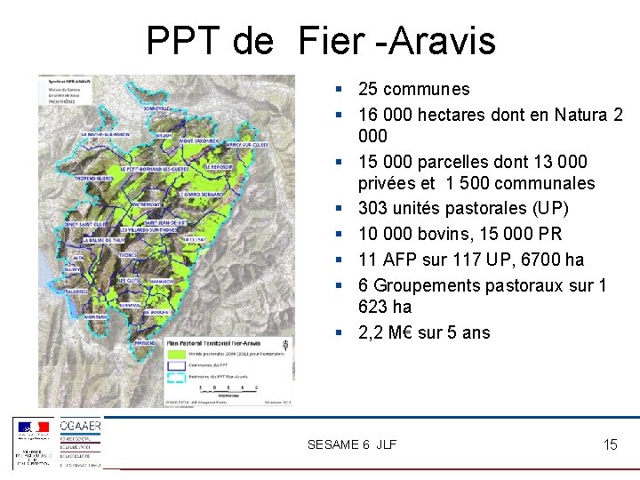 PPT de Fier -Aravis § 25 communes § 16 000 hectares dont en Natura