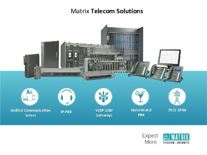 Matrix Telecom Solutions Unified Communication Server IP-PBX VOIP-GSM Gateways Hotel-Motel PBX PLCC EPAX 