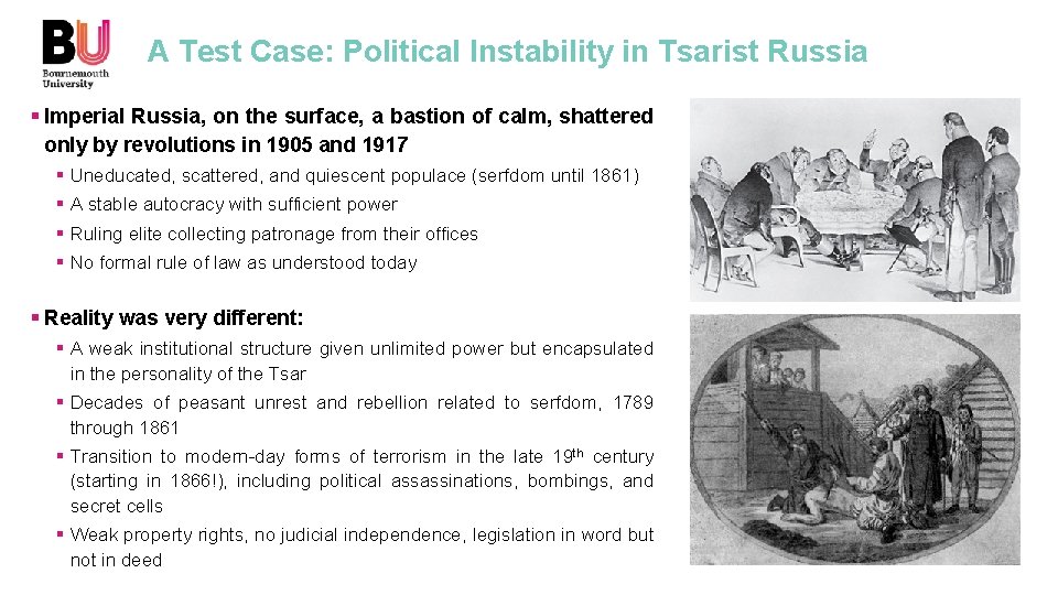 A Test Case: Political Instability in Tsarist Russia § Imperial Russia, on the surface,