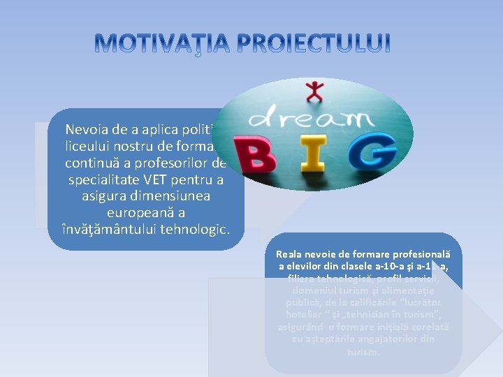 Nevoia de a aplica politica liceului nostru de formare continuă a profesorilor de specialitate