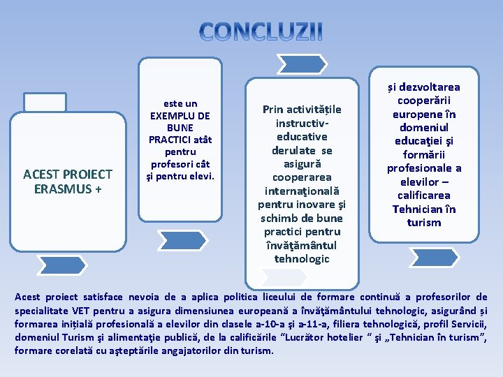 ACEST PROIECT ERASMUS + este un EXEMPLU DE BUNE PRACTICI atât pentru profesori cât