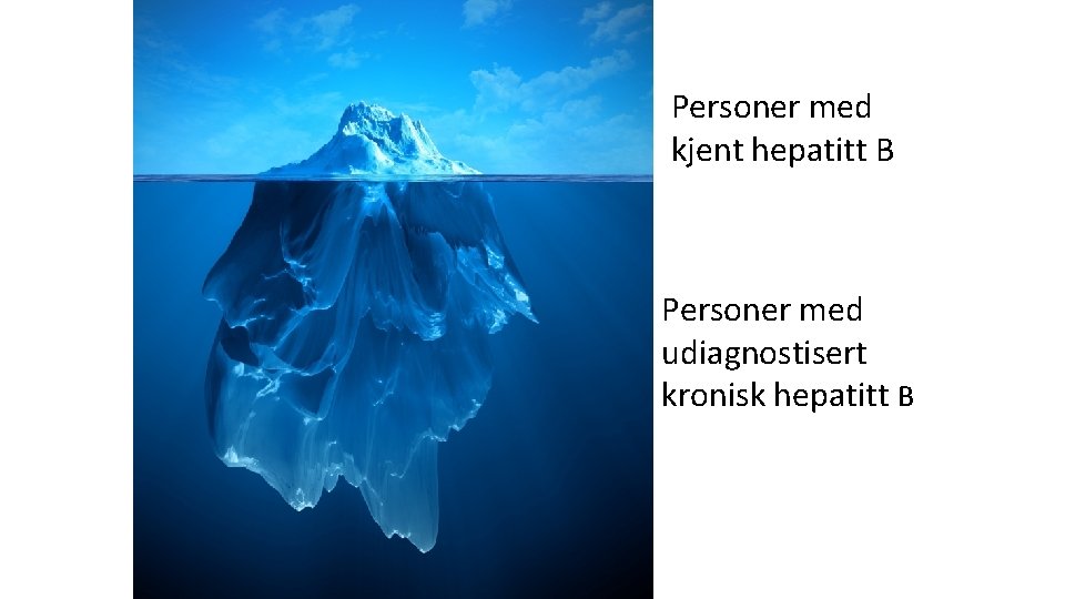 Personer med kjent hepatitt B Personer med udiagnostisert kronisk hepatitt B 