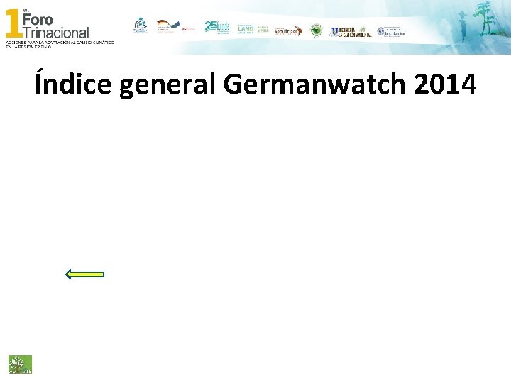 Índice general Germanwatch 2014 