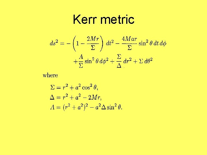 Kerr metric 