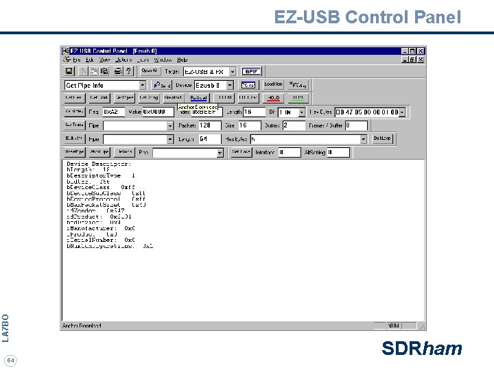 LA 7 BO EZ-USB Control Panel 54 SDRham 