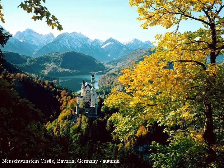 Neuschwanstein Castle, Bavaria, Germany - autumn 