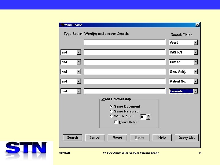 10/3/2020 CAS is a division of the American Chemical Society 14 