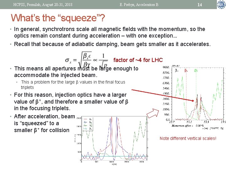 HCPSS, Fermilab, August 20 -31, 2018 14 E. Prebys, Accelerators B What’s the “squeeze”?