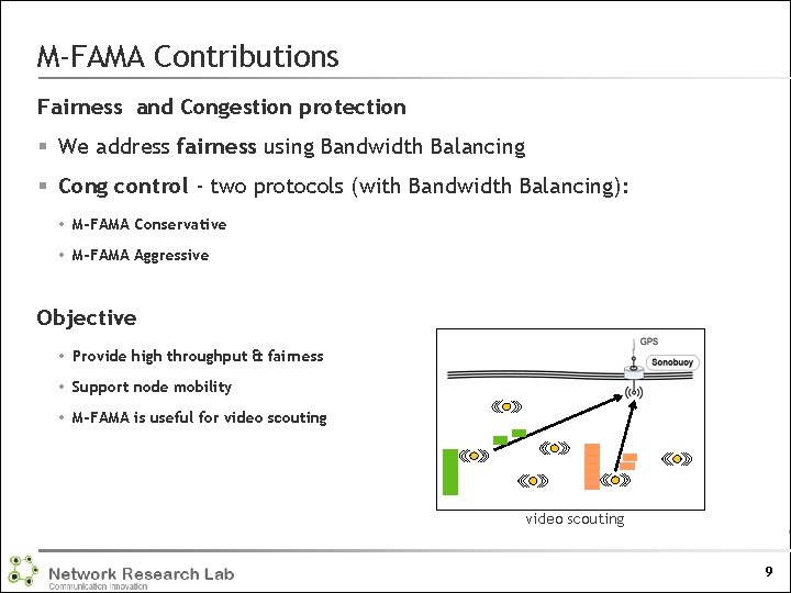 M-FAMA Contributions Fairness and Congestion protection § We address fairness using Bandwidth Balancing §