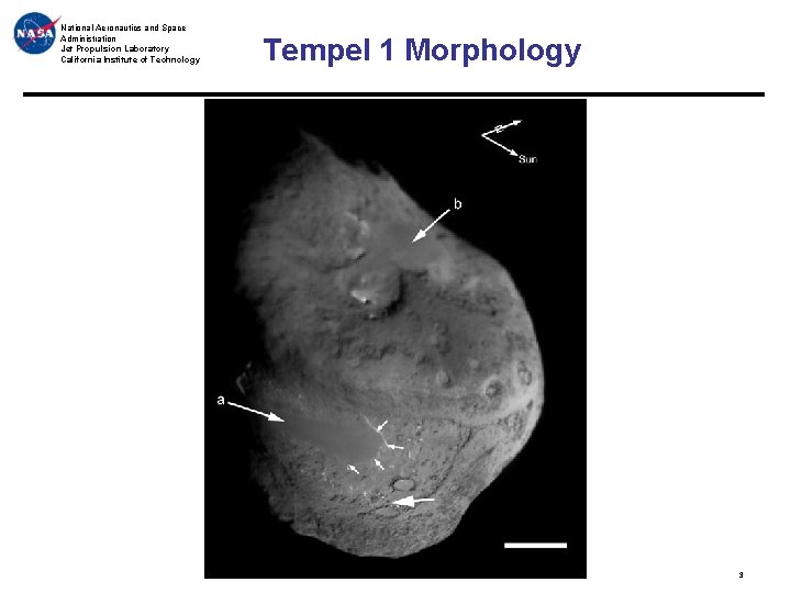 National Aeronautics and Space Administration Jet Propulsion Laboratory California Institute of Technology Tempel 1