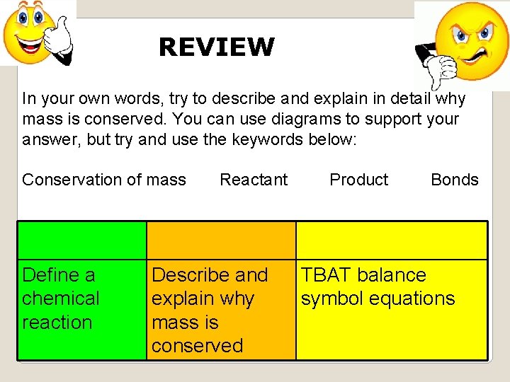 REVIEW In your own words, try to describe and explain in detail why mass