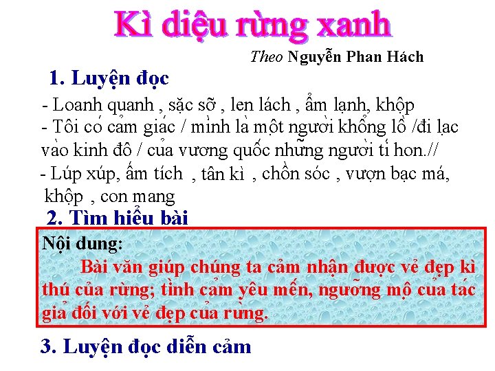 1. Luyện đọc Theo Nguyễn Phan Hách - Loanh quanh , sặc sỡ ,