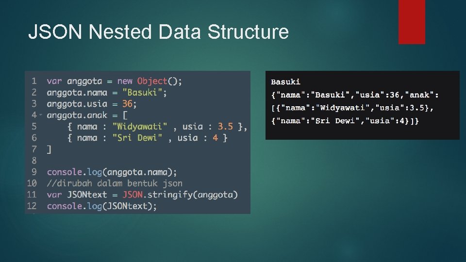 JSON Nested Data Structure 