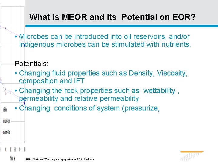 What is MEOR and its Potential on EOR? • Microbes can be introduced into