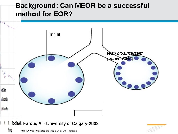 Background: Can MEOR be a successful method for EOR? Initial With biosurfactant (above CMC)