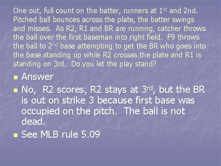 One out, full count on the batter, runners at 1 st and 2 nd.