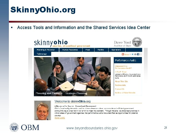 Skinny. Ohio. org § Access Tools and Information and the Shared Services Idea Center