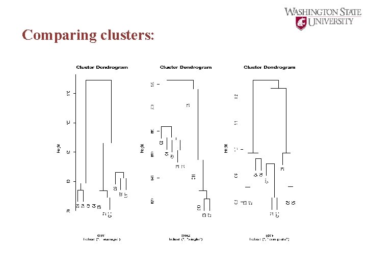Comparing clusters: 