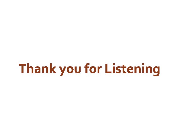 Thank you for Listening 