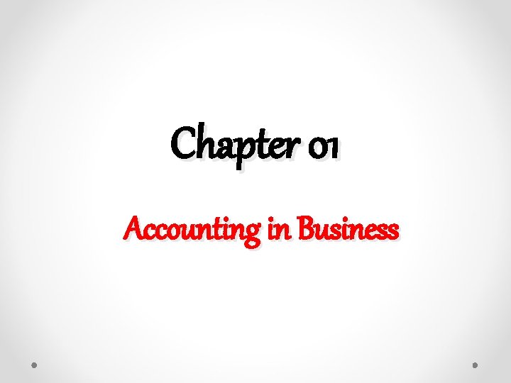 Chapter 01 Accounting in Business 