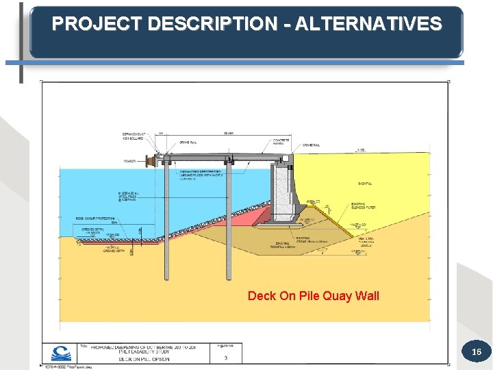 PROJECT DESCRIPTION - ALTERNATIVES Deck On Pile Quay Wall 16 