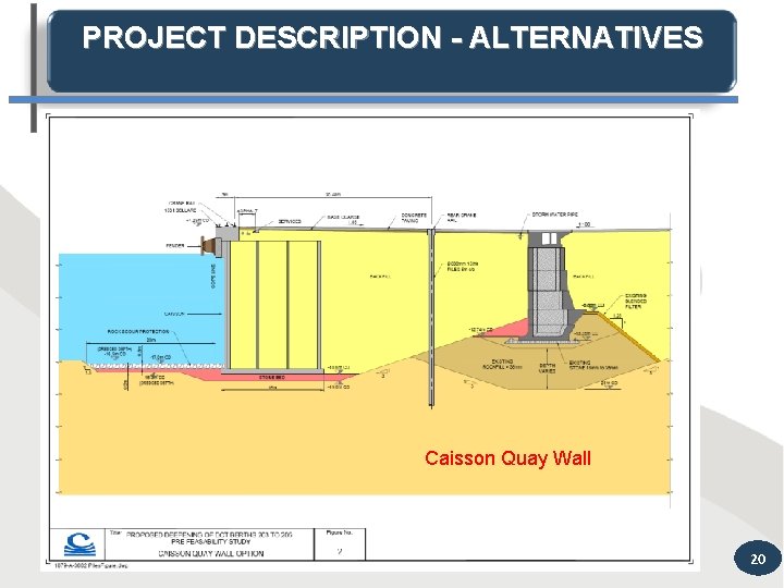 PROJECT DESCRIPTION - ALTERNATIVES Caisson Quay Wall 20 