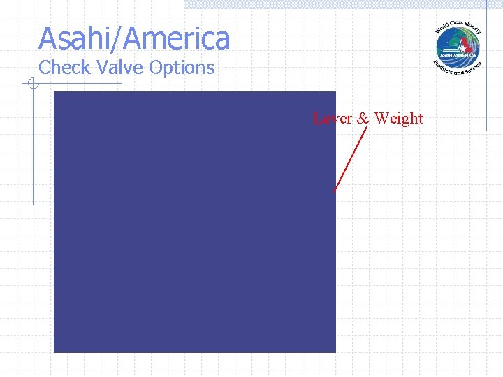 Asahi/America Check Valve Options Lever & Weight Asahi/America Check Valve Options Lever & Weight
