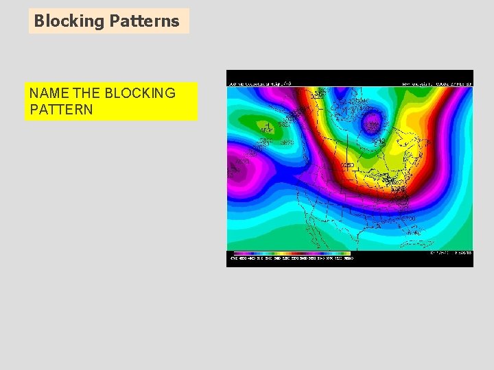 Blocking Patterns NAME THE BLOCKING PATTERN 