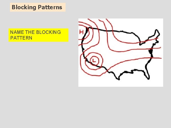 Blocking Patterns NAME THE BLOCKING PATTERN 