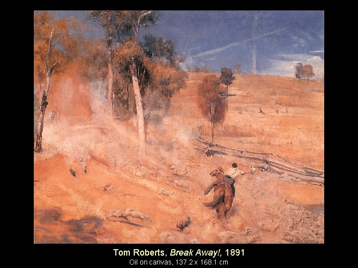 Tom Roberts, Break Away!, 1891 Oil on canvas, 137. 2 x 168. 1 cm