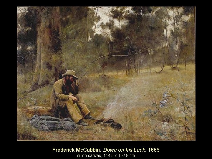 Frederick Mc. Cubbin, Down on his Luck, 1889 oil on canvas, 114. 5 x