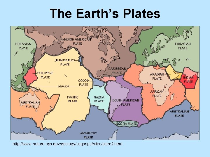 The Earth’s Plates http: //www. nature. nps. gov/geology/usgsnps/pltec 2. html 