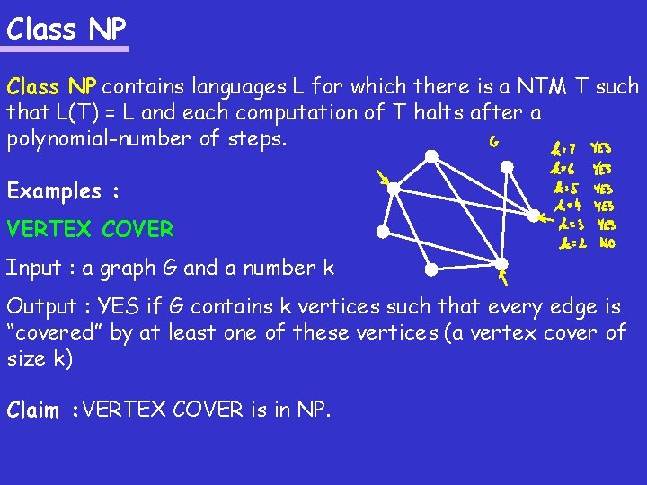 Class NP contains languages L for which there is a NTM T such that