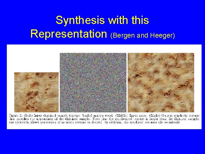 Synthesis with this Representation (Bergen and Heeger) 