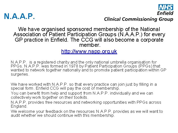 N. A. A. P. We have organised sponsored membership of the National Association of