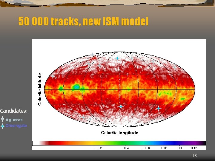 50 000 tracks, new ISM model Candidates: Agueros Chieregato 18 