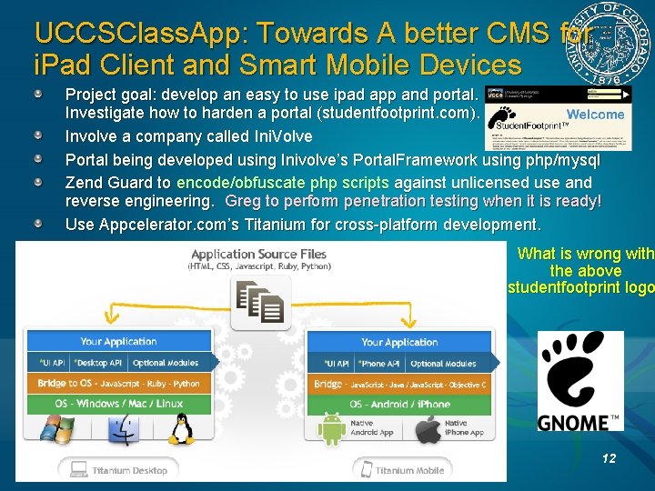 UCCSClass. App: Towards A better CMS for i. Pad Client and Smart Mobile Devices
