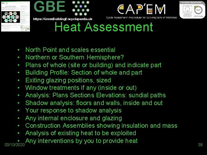 https: //Green. Building. Encyclopaedia. uk Heat Assessment • • • • 03/10/2020 North Point