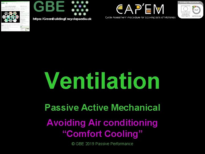 https: //Green. Building. Encyclopaedia. uk Ventilation Passive Active Mechanical Avoiding Air conditioning “Comfort Cooling”