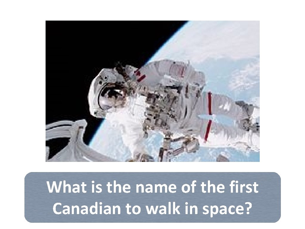 What is the name of the first Canadian to walk in space? 