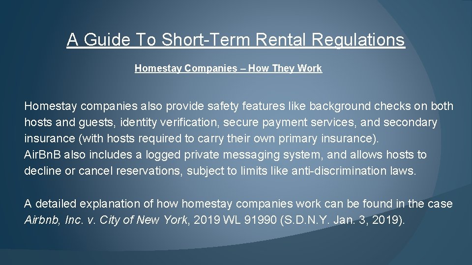 A Guide To Short-Term Rental Regulations Homestay Companies – How They Work Homestay companies