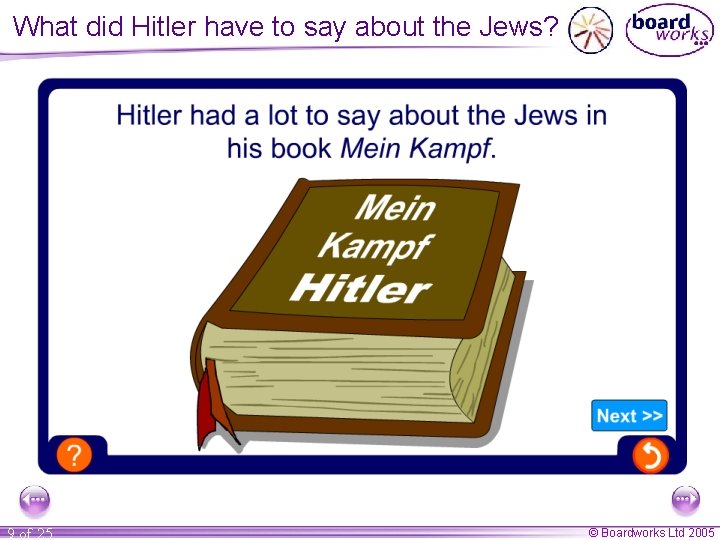 What did Hitler have to say about the Jews? 9 of 25 © Boardworks
