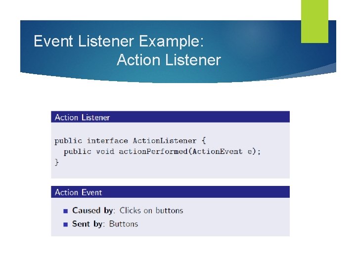 Event Listener Example: Action Listener 